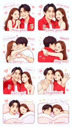 Al sticker couple 
