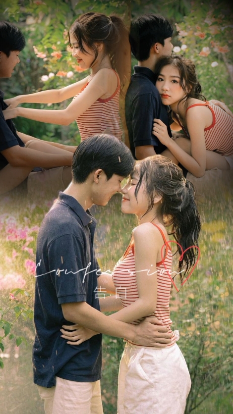 Mẫu cặp đôi 3 ảnh