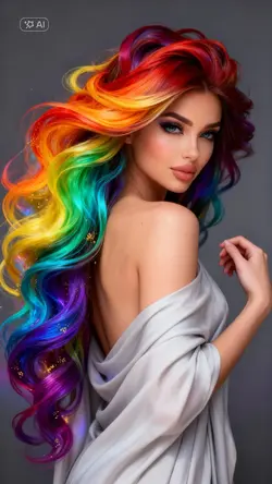 Rainbow haircolor