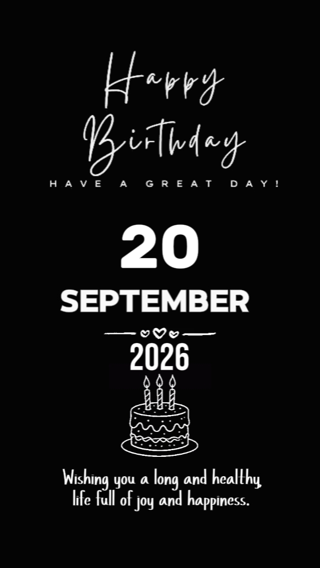 hbd 20 sptember 2026