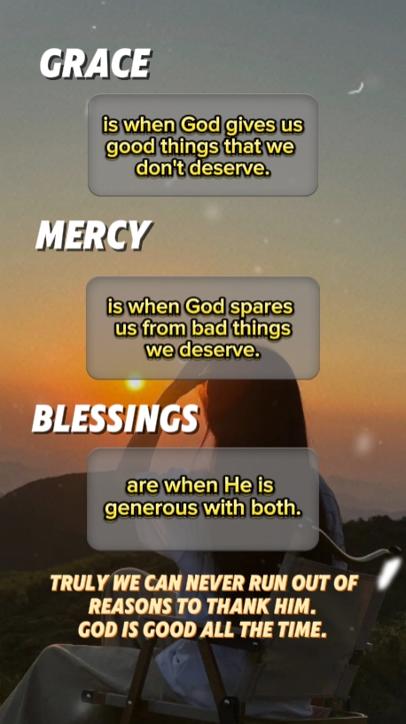 Gracia, Misericordia, Bendición