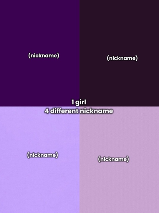 4 apelidos diferentes