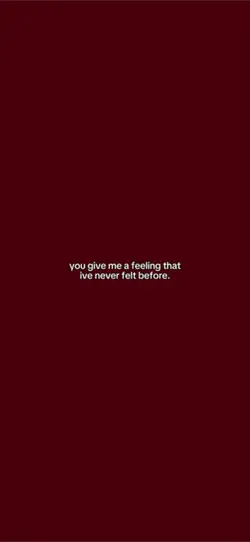 never felt beforee.