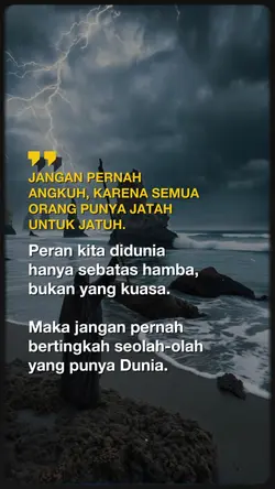 Jangan pernah angkuh