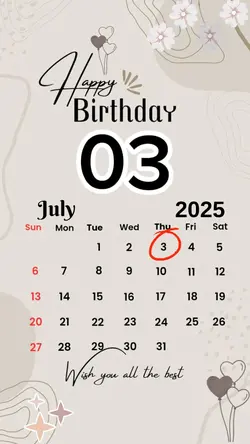 birthday 03 July