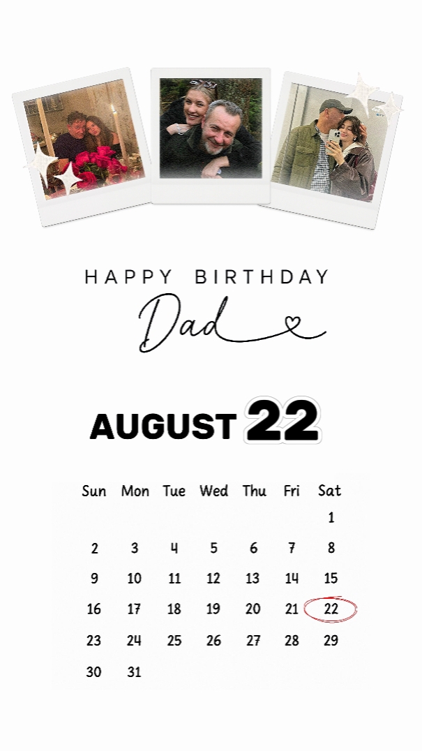 HBD DAD 22 AUGUST 