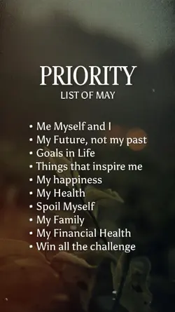 Priority in May