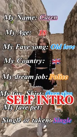 Self intro template 
