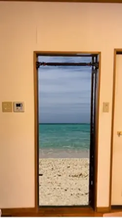 海の背景（クロマキー）