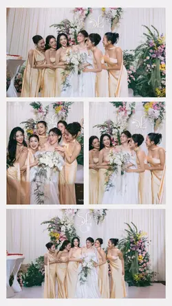 Bride with bridesmai