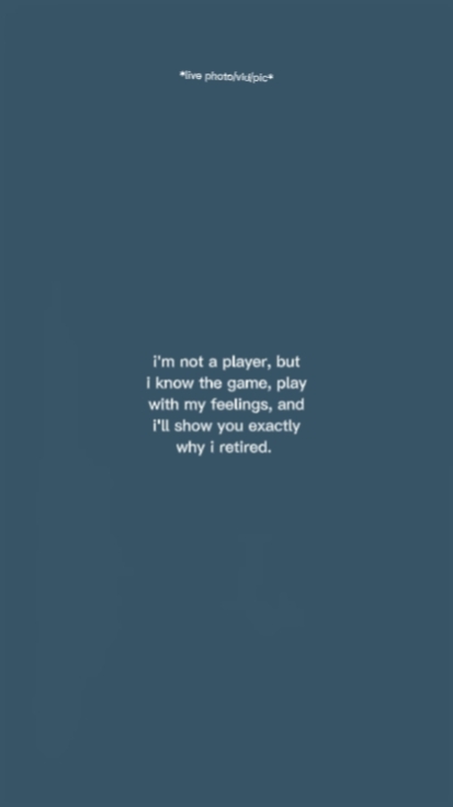  im not a player