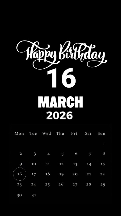 HBD 16 MARCH 2026