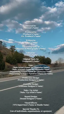 Outro Credits Film