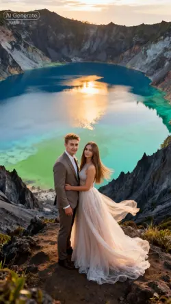 Wedding lake view