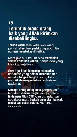 Teruntuk orang baik