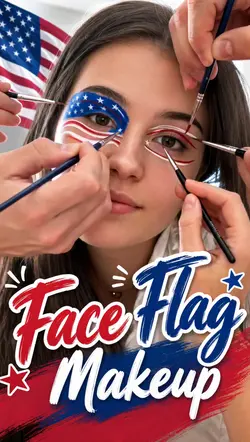 Face Flag Makeup