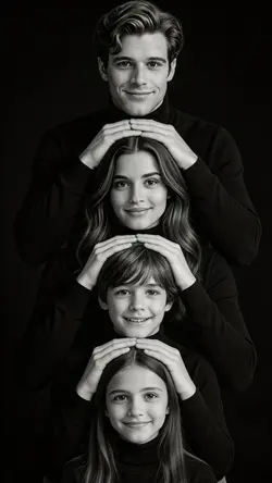 Family B&W Photo