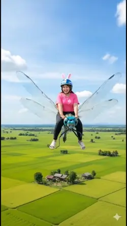 Flying on a dragonfl