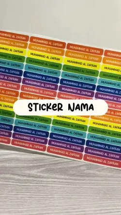 Sticker Nama ATK
