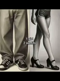 1 girl 2 outfits 