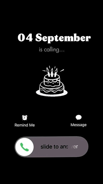 HBD CALL 4 SEPTEMBER