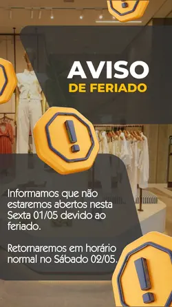 Aviso de feriado