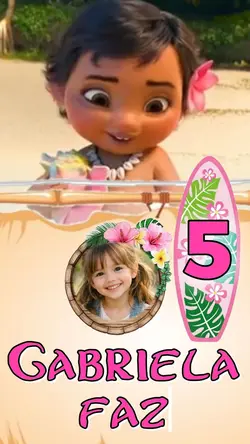 Convite Moana baby