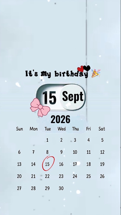 Birthday 15 sept