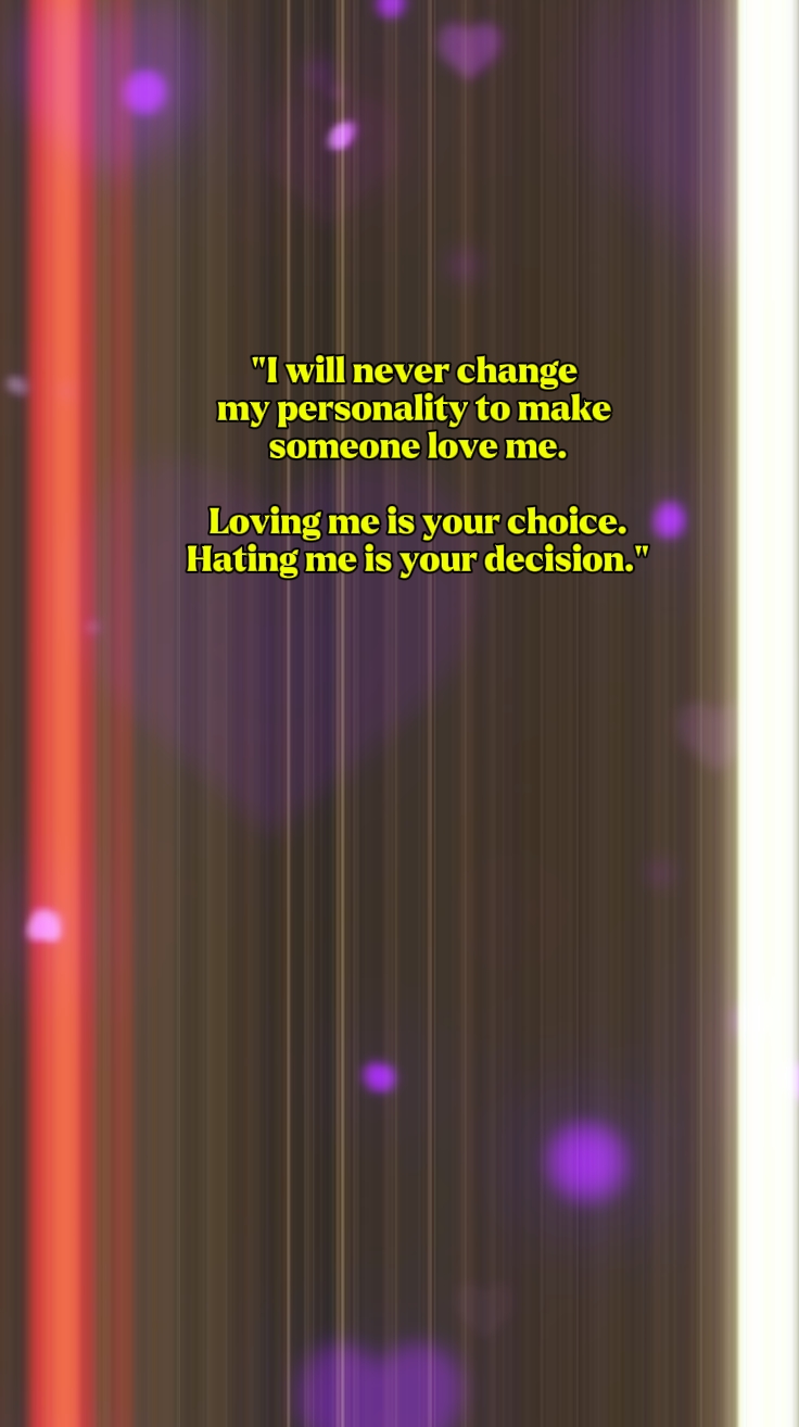 I will never change 