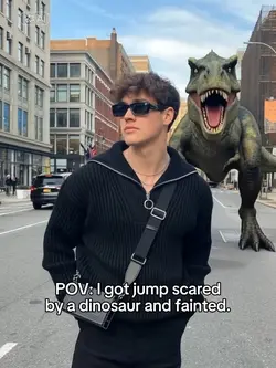 dinosaur and fainted