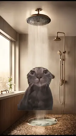 Cat shower 