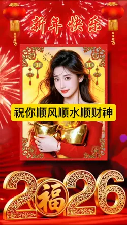 祝你顺风顺水顺财神