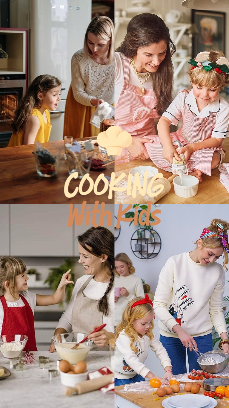 Niños cocinando con