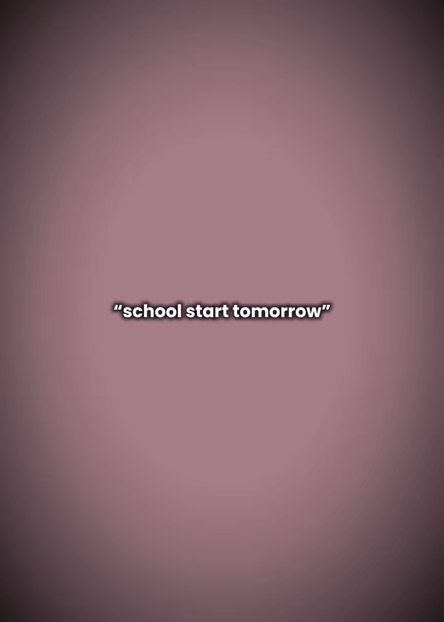 schoolstarttomorrow