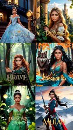 6 Cartoon characters