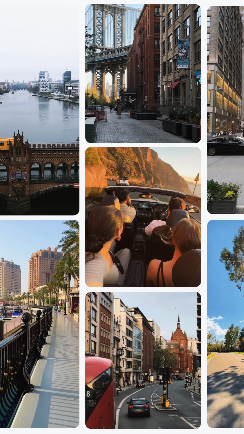 collage vidéo de défilement