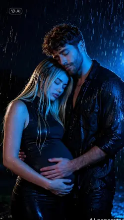 Rain portrait couple