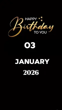 HBD 03 JANUARY 