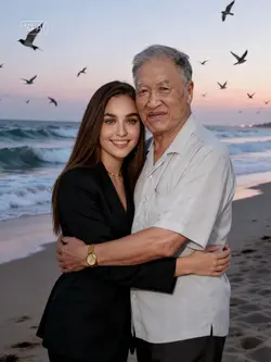 Ai hugging father 