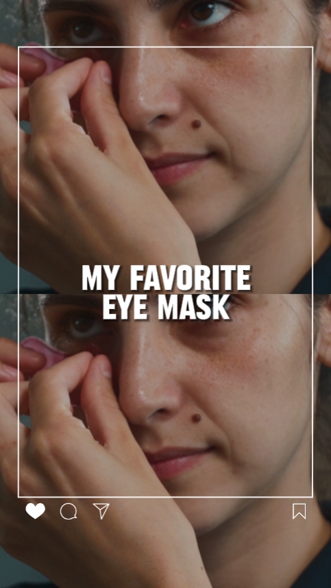 Affichage du masque pour les yeux style Tiktok