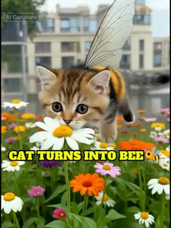 Cat turns into Bee