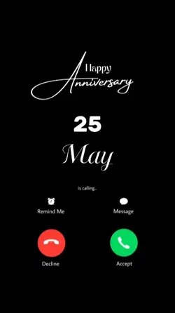 ANNIV 25 MAY CALLING
