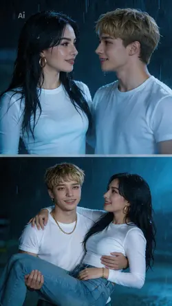 couple rain