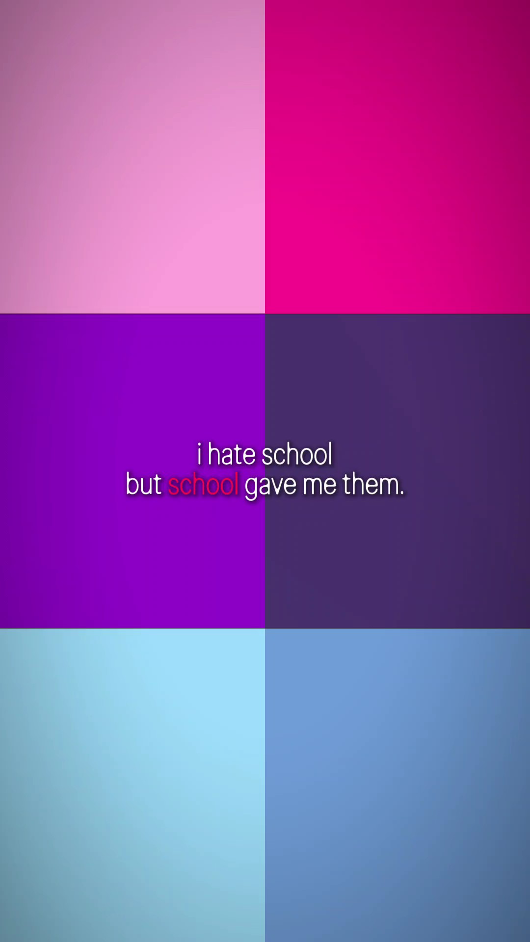 but school gave me 