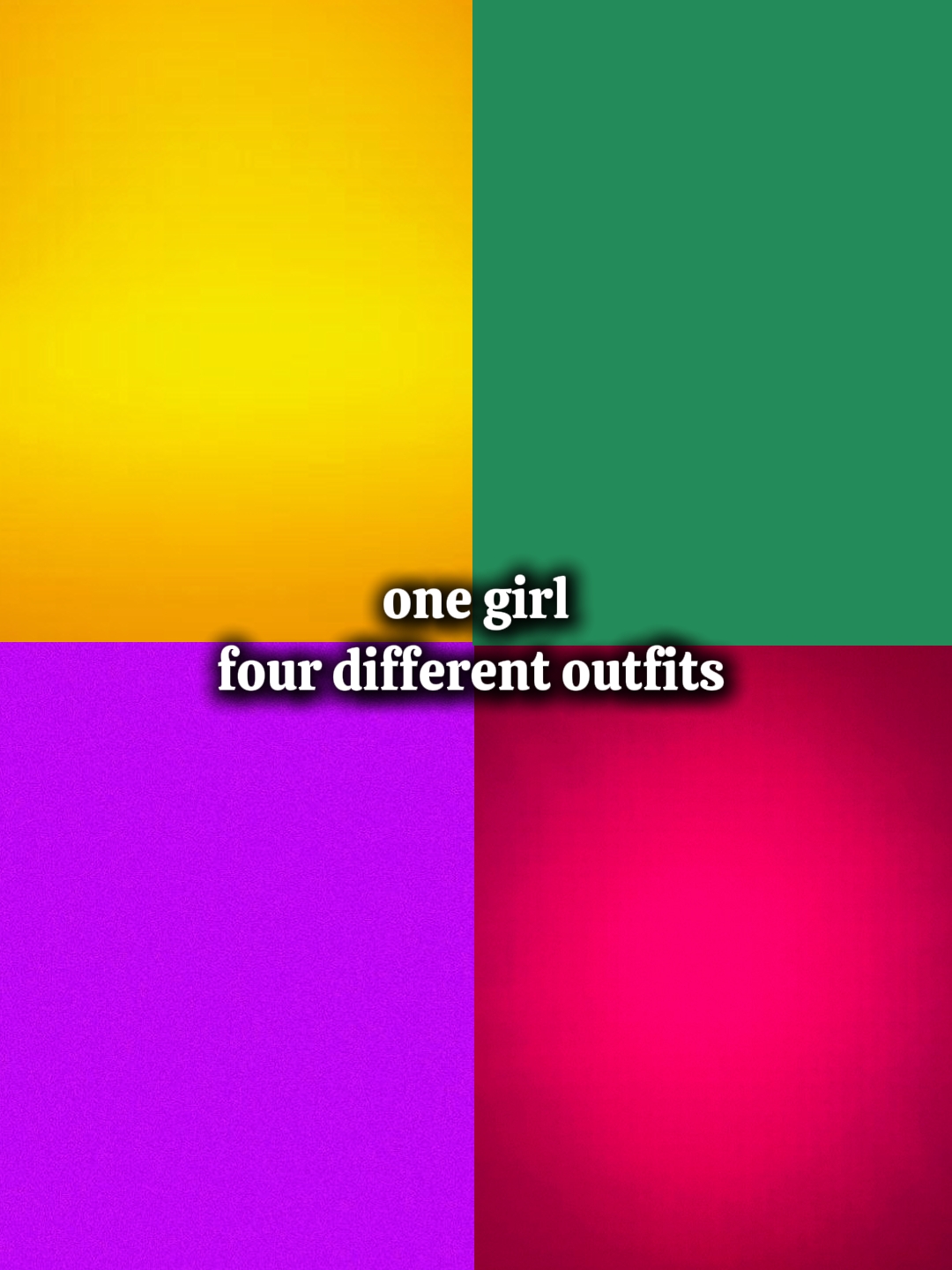 1 fille 4 tenue différente