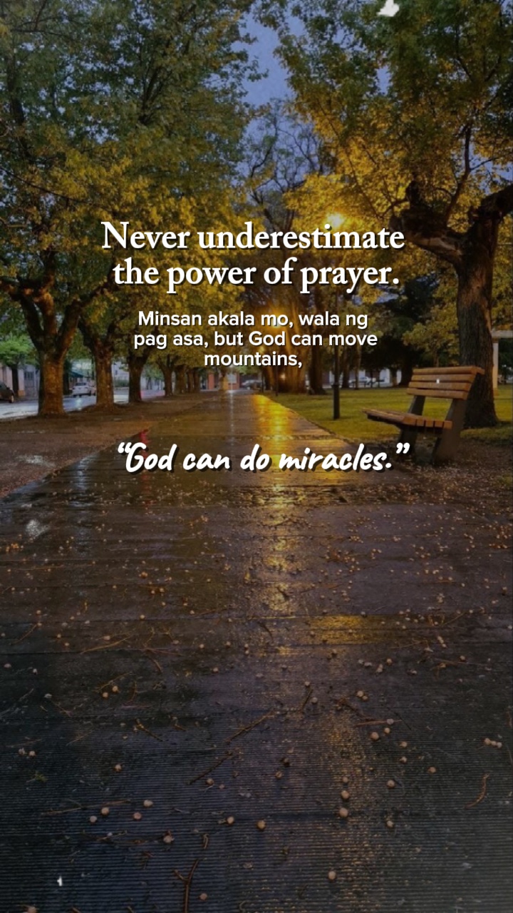 God can do miracles 