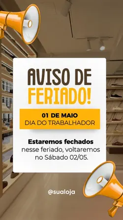 Aviso de feriado