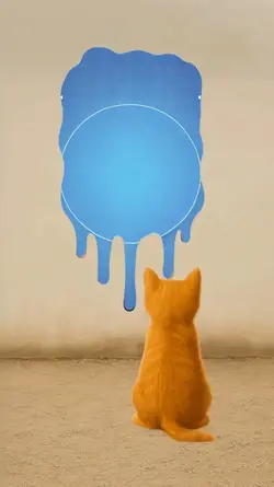 GATO PINTANDO PAREDE