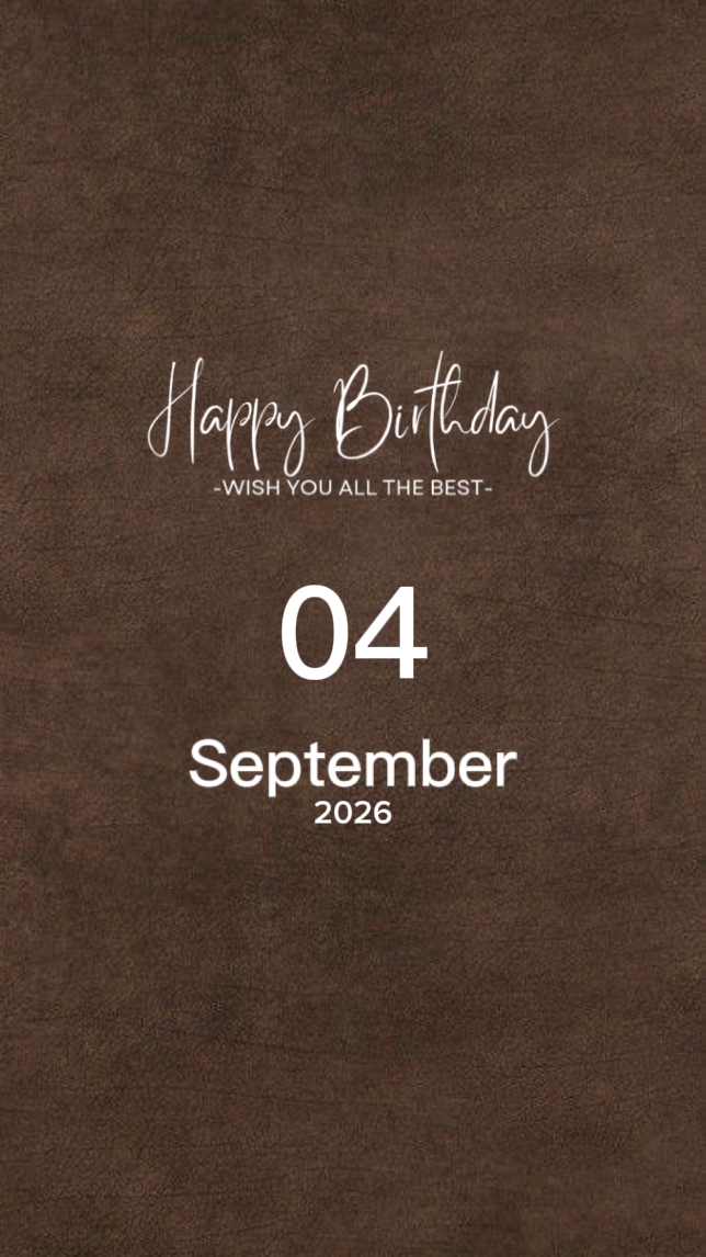 HAPPY BIRTHDAY