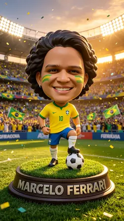 Boneco da copa 3D